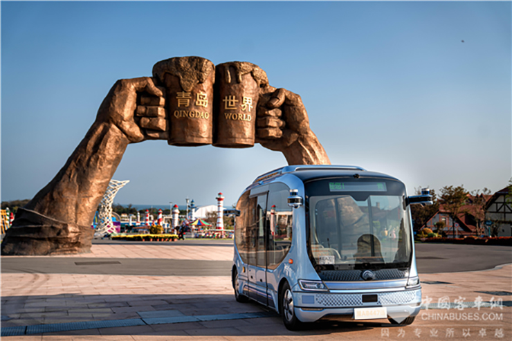 Yutong Intelligent Driving Bus Putting into Operation in Qingdao  Qingdao Citizens Rush to Take the Bus for “Fresh” Ride